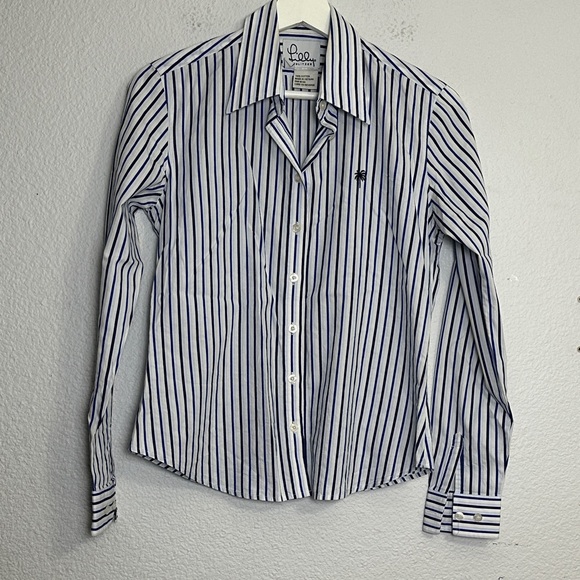 Lilly Pulitzer Tops - Lilly Pulitzer VINTAGE Striped Button Down Long Sleeve Size 2 Workwear Office